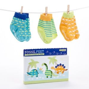 Fossil Feet Baby Socks Gift Set by Baby Aspen